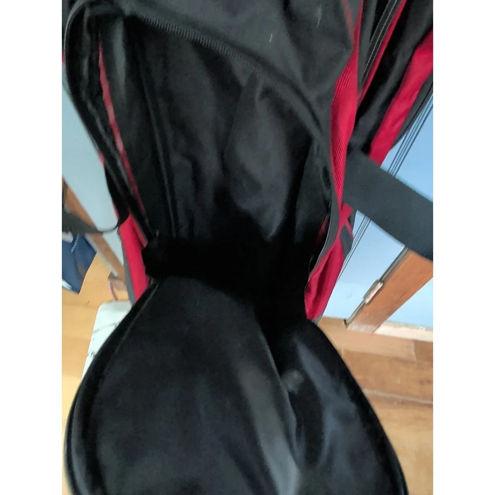 Used Bag Boy Golf Travel Case With Pivot Grip & Wheels - Black and Red